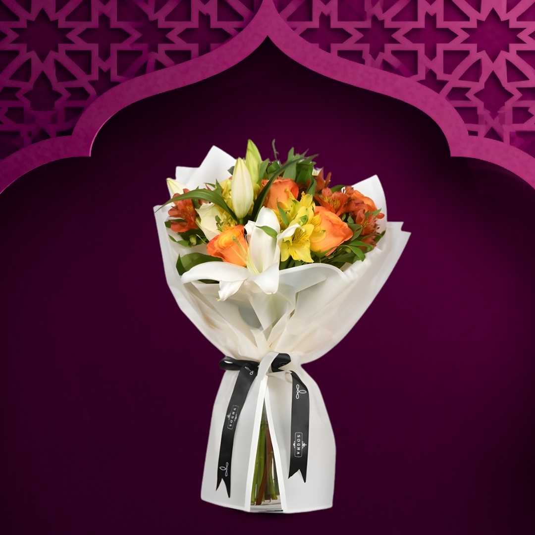 الزهور والشوكولاتة من صوغة