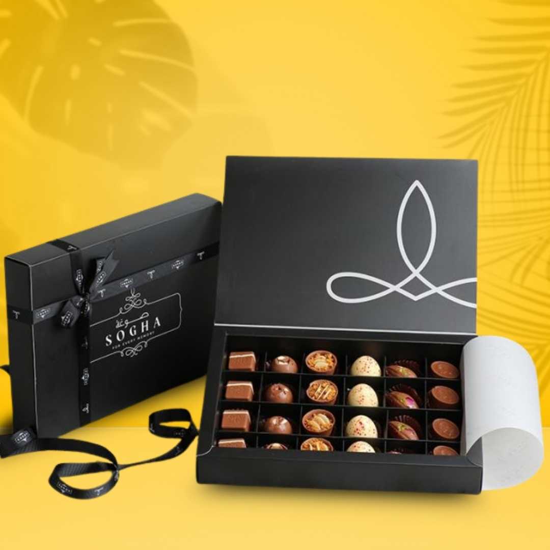 الزهور والشوكولاتة من صوغة