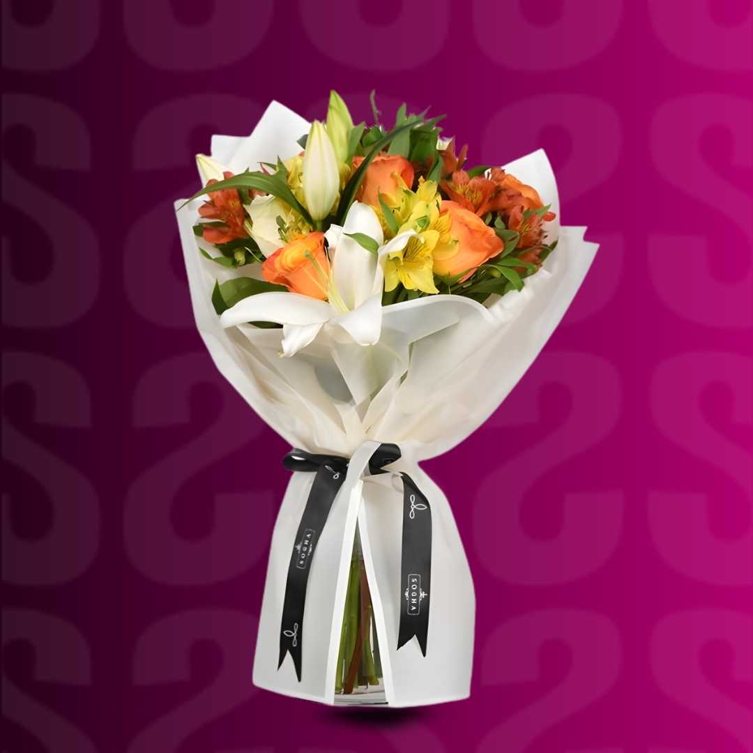 الزهور والشوكولاتة من صوغة