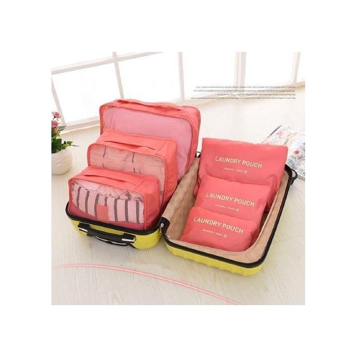 6 In 1 Set Travel Organizer Laundry Pouch Bags – Assorted Color