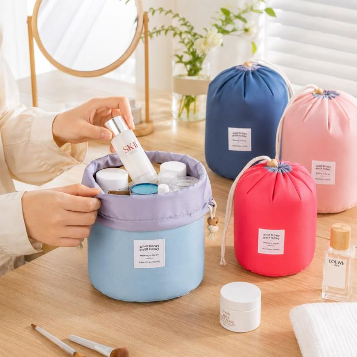 drawstring makeup organizer and travel bag Fashion Handbag & Toiletry Pakistan This versatile makeup bag is a must Leather Drawstring Makeup Bag Large
