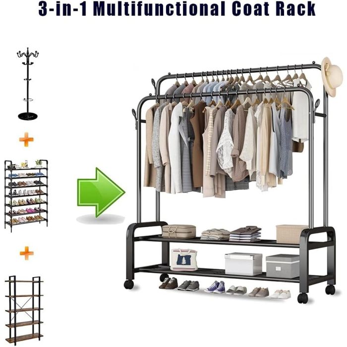 multipurpose_storage_rack_for_clothes_shoes_and_coats_-_black
