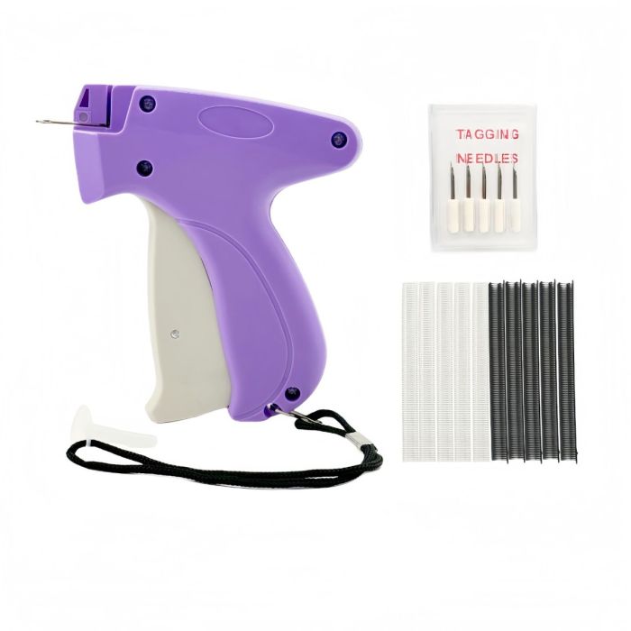 Clothing Label Gun,Standard Retail Price Tag Labeling Gun Kit,Having 5 Needles, 1000 Micro Fasteners,Suitable For Store,Warehouse,Consignment,Yard Sale,etc.(Black-1