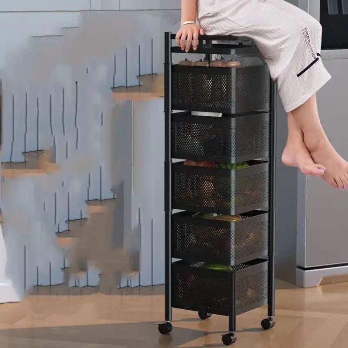 square_multi-tiers_metal_storage_rack_3_or_4_or_5_tiers_with_wheels_6_