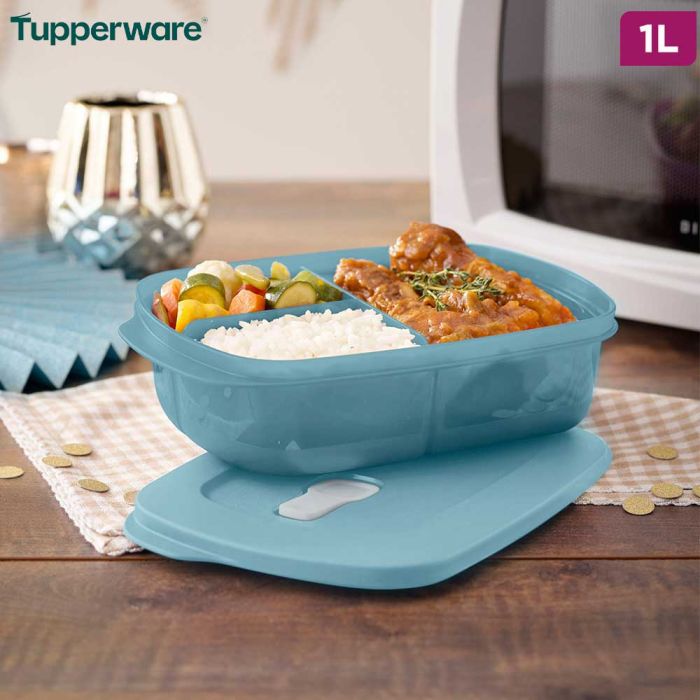 Tupperware CrystalWave GenII Divided Container 1L