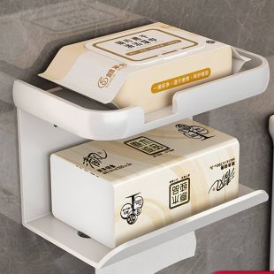 Dual Layer Aluminum Tissue Shelf Organizer