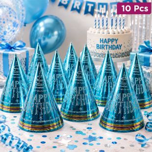 Colored Birthday Caps 10 Pieces