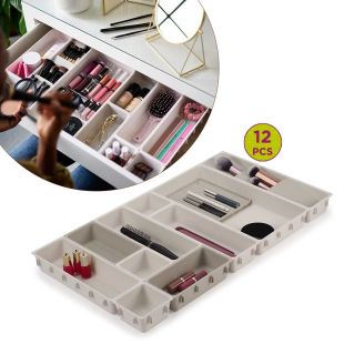 12 Piece Makeup Drawer Organizer