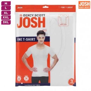 تيشيرت داخلي قطن بأكمام قصيرة للرجال من Josh
