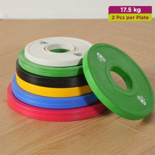 Rubber Colored Weight Plate Set 17.5KG - 2 Pcs per Plate