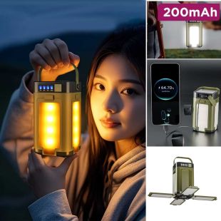 Solar Rechargeable LED Lantern 2000mAh