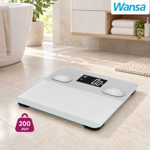 ميزان شخصي إلكتروني حتى 200 كجم مع تحليل مكونات الجسم من WANSA