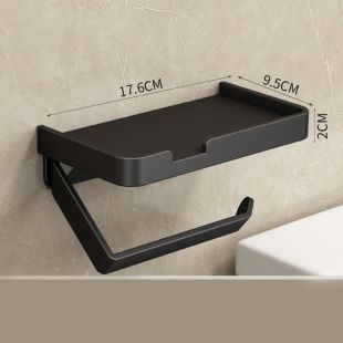 Aluminum Tissue Stand with Mounted Top Shelf