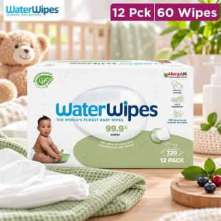 WaterWipes Soapberry Extract Wipes 12 x 60 Wipes