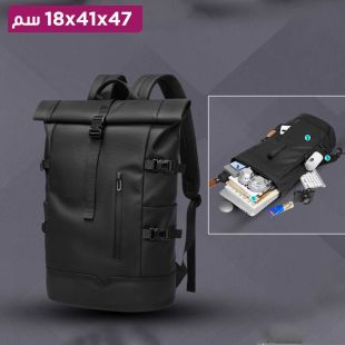 حقيبة ظهر قابلة للتوسيع متعددة الجيوب - 47 × 41 × 18 سم