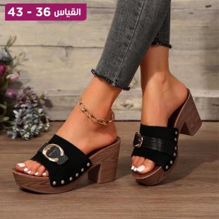 نعال صيفي بكعب عريض للسيدات