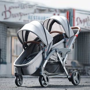 Foldable Multifunctional Double Baby Stroller