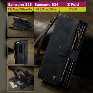 غطاء حماية مع محفظة مدمجة لأجهزة ساموسنج