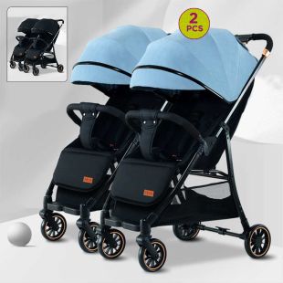 2 Pcs Ultimate Lightweight Foldable Twin Baby Strollers