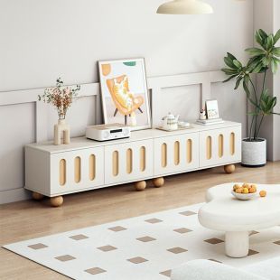 Stylish Wooden TV Table with Doors