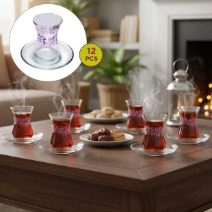 Set of 6 Tea Cups and 6 Saucers