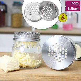 Stainless Steel Jar Grater Lid - 2 Pcs