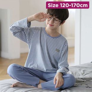 Striped Cotton Long-Sleeve Pajama For Kids