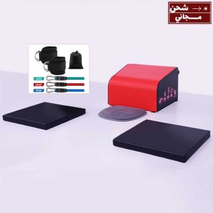  صندوق وطقم تمارين الأرداف مع أحزمة مقاومة وأربطة الكاحل