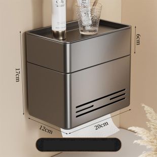 Multi Layer Aluminum Tissue Box with Shelf