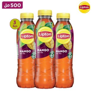 ليبتون- شاي مثلج بنكهة المانجو 3 × 500 مل