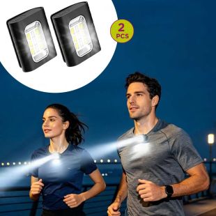 Rechargeable Magnetic LED Running Light with 4 Modes 2 Pieces