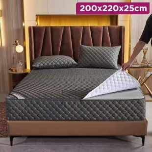 Quilted Mattress Cover with Zipper 200×220+25cm
