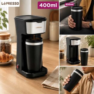 400mL Coffee Maker with 400mL Travel Mug by LePresso