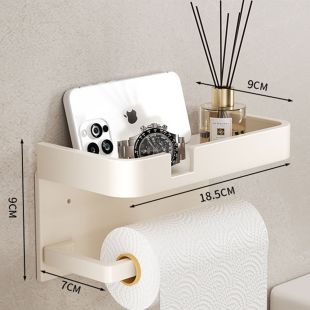 Aluminum Toilet Tissue Stand with Top Shelf