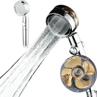 Fan Shower Head Adjustable Water Flow