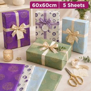 Gift Wrapping Paper 60 × 60cm - 5 Sheets