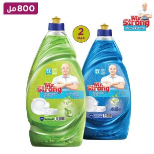 سائل غسيل الأطباق مستر سترونج، تشكيلة متنوعة، 2 × 800 مل