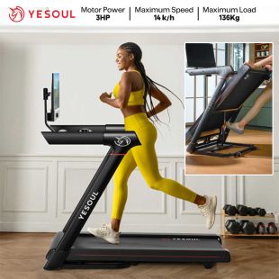 Smart Running and Walking Treadmill T3S Plus 14 km/h with 21.5-inch FHD Screen by YESOUL