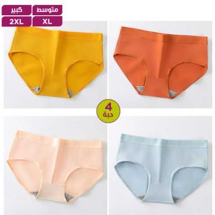 شورت داخلي بألوان متنوعة للسيدات - 4 حبة