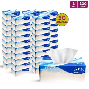 WE CARE 200 x 2Ply Facial Tissues - 50 pieces