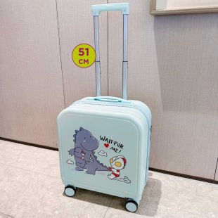 Children's Rolling Travel Suitcase with Dinosaur Design - 51 cm