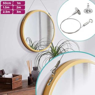 Adjustable Stainless Steel Multi-Purpose Hanging Wire Set - 1Pcs