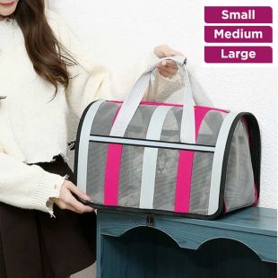 Foldable Pet Travel Carrier with Reflective Strip