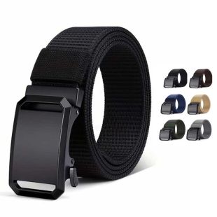 حزام رجالي Canvas متين بمشبك تلقائي 120 سم