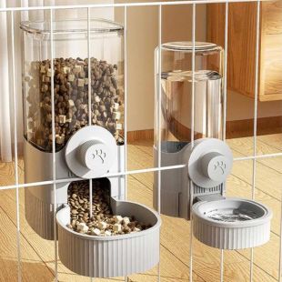 Hanging Food Bowl and Water Dispenser Set