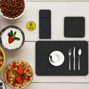 Insulated Table Mat with Cutlery 6 Sets
