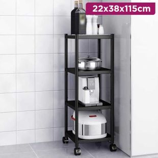 4-Tier Heavy-Duty Metal Kitchen Storage Rack 120 x 40 x 35 cm