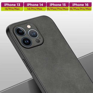 Minimalist Leather Protective Case for iPhone