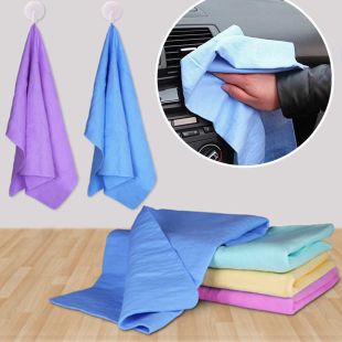 PVA Deerskin Absorbent Towel for Car and Home Assorted Colors - 1Pcs