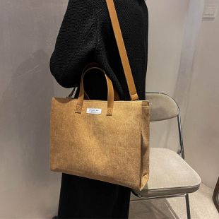 Versatile Corduroy Tote Bag for Women